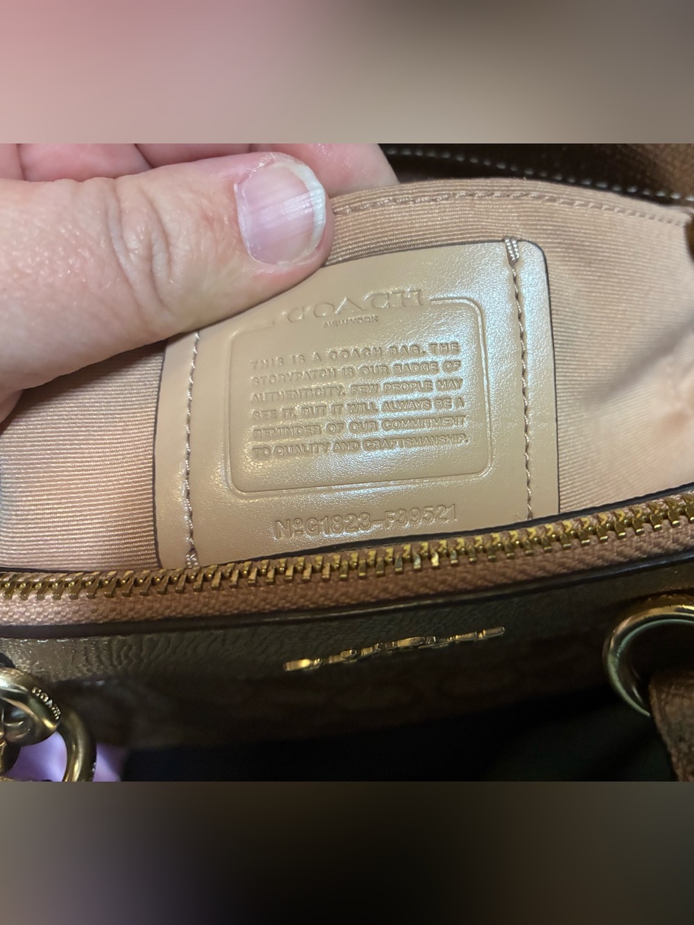 Coach Metallic Gold Signature Shoulder Satchel - Picture 5 of 8